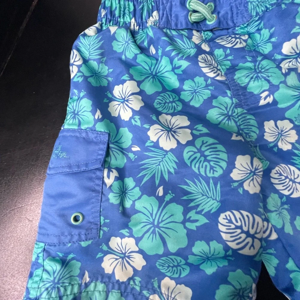 Blue Floral UV protection 50+ Sunwesr Swim Shorts size 5